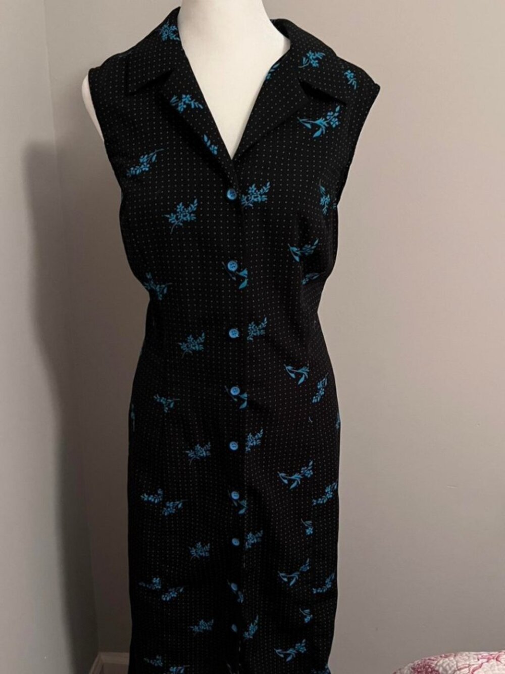 American Vintage Women's Black and Navy Dress